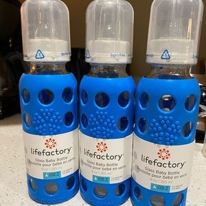 Lifefactory glass baby bottle trio- 9oz